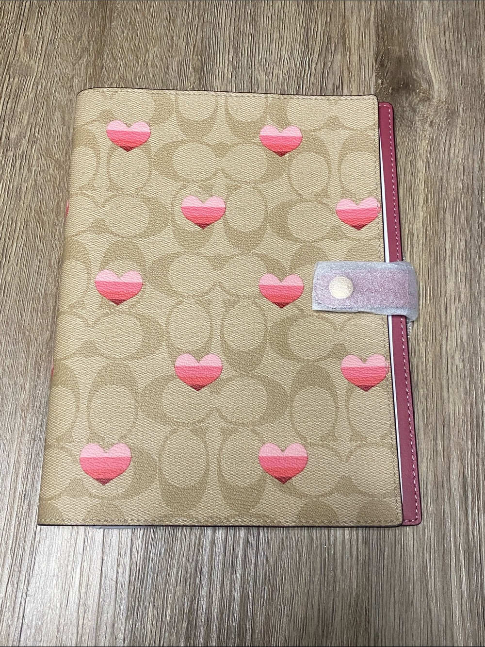 Coach Signature Heart Printed Notebook